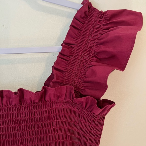 Hill House The Ellie Nap Dress in Burgundy - Picture 3 of 5